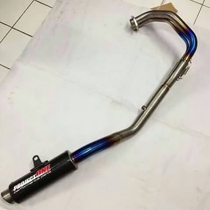 Knalpot Project one yamaha R25 Titanium Carbon