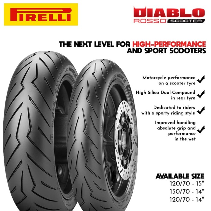 Ban Pirelli Diablo Rosso Scooter 120/70-14