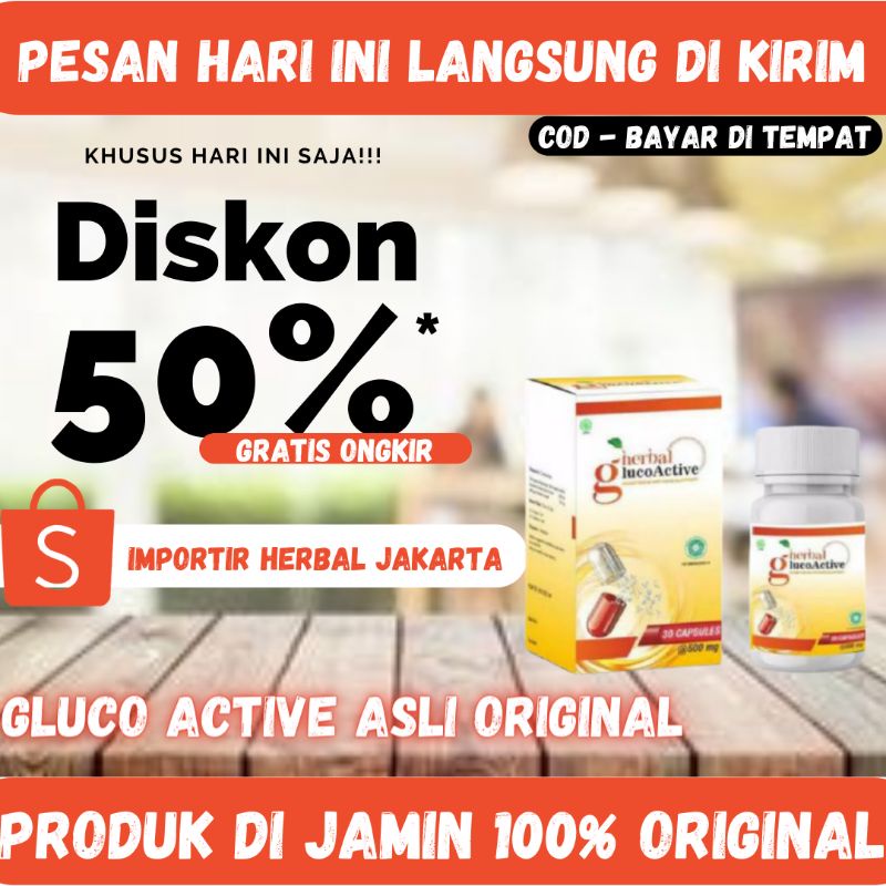 GLUCOACTIVE ASLI 100% ORIGINAL - OBAT GLUCO ACTIVE SUPLEMEN HERBAL