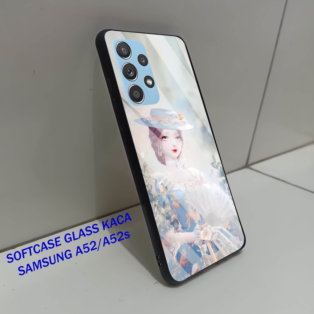 Softcase Glass Kaca SAMSUNG A52- Case Hp Pelindung Handphone SAMSUNG A52s [ A53]