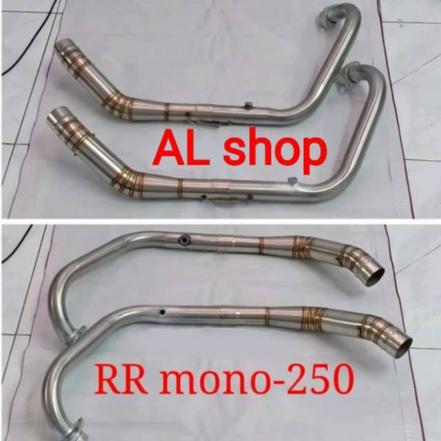 Pipa leher knalpot racing ninja RR mono header knalpot ninja RR mono 250 leher knalpot ninja 250 RR