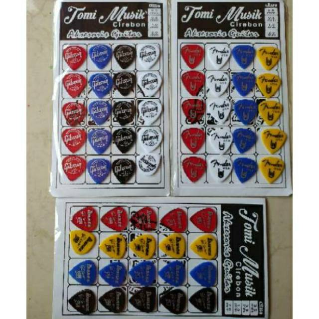 Pick gitar akustik elektrik bass 2mm 20pcs