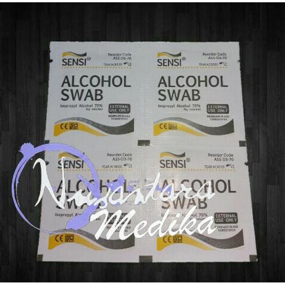 Alkohol Swab / Kapas Alkohol / Tissue Alkohol / Sensi Alcohol Swabs