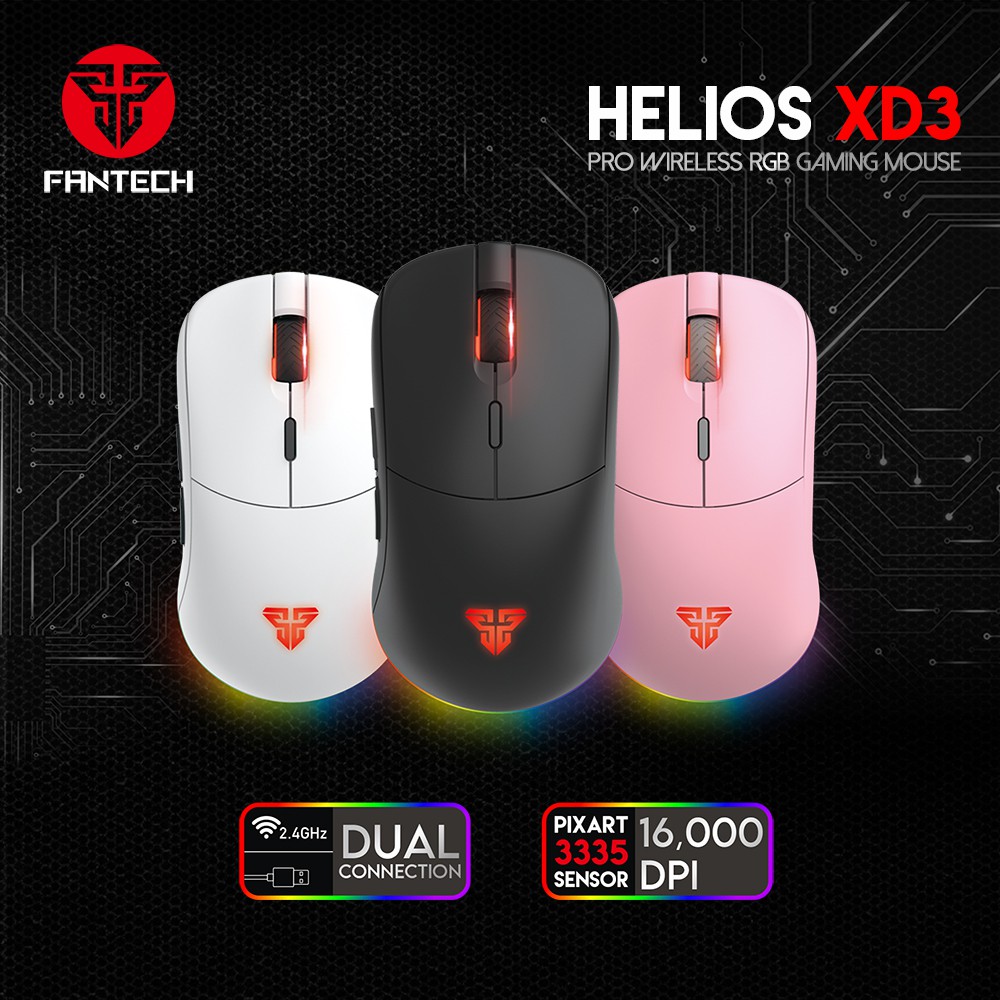 Fantech XD3 Helios Wireless Mouse Gaming Dual Mode GARANSI RESMI