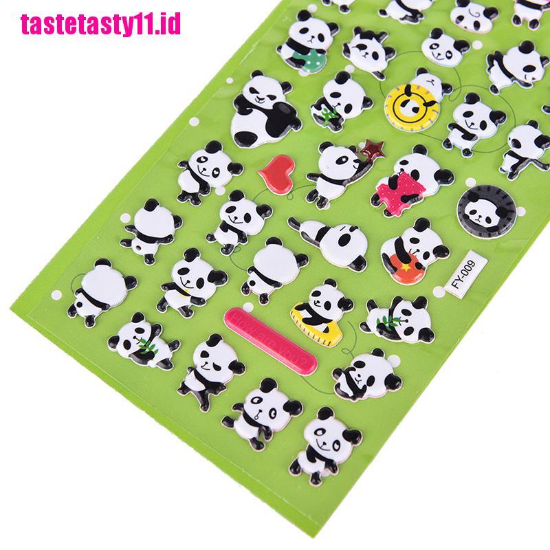 【TTID】3D DIY Cute Panda Diary Album Scrapbooking Memo Pad Bubble Sticker Decora