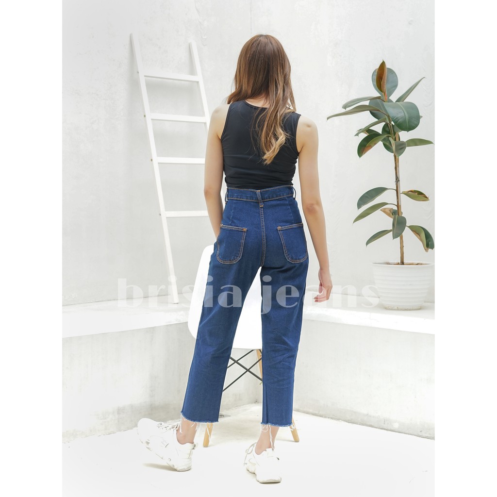 BRISIA JEANS - SIDNEY Unfinished Boyfriend Jeans (Highwaist) Size 27-38
