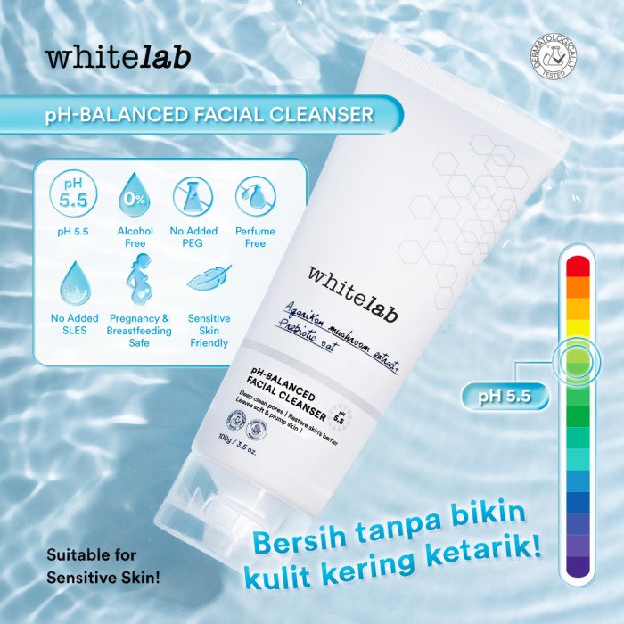 Whitelab Ph-Balanced Facial Cleanser - Sabun Cuci Muka Kulit Sensitif BPOM Original