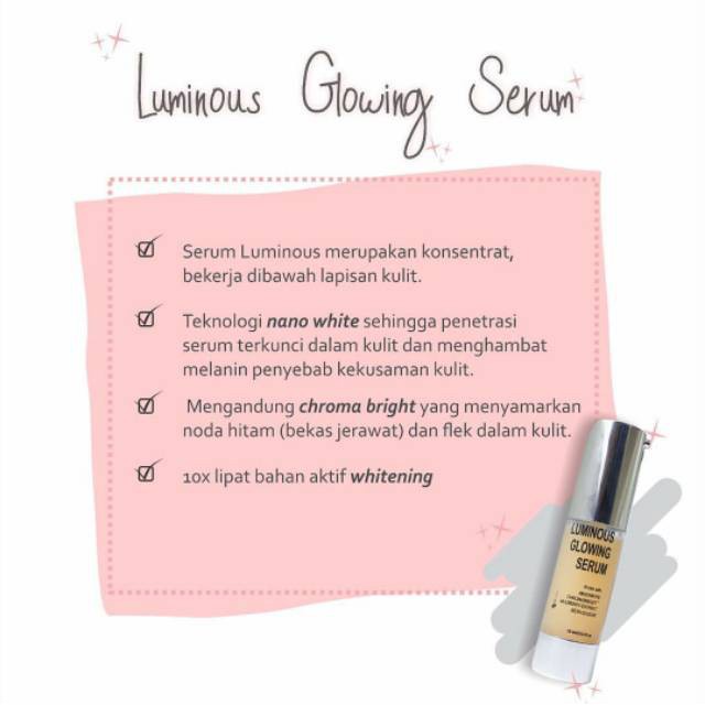 MS GLOW Luminous  Glowing Serum Booster Pencerah Kulit 10x !