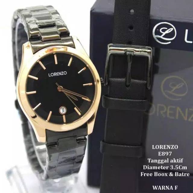 Jam Tangan Wanita Lorenzo Rantai Paket Best Seller