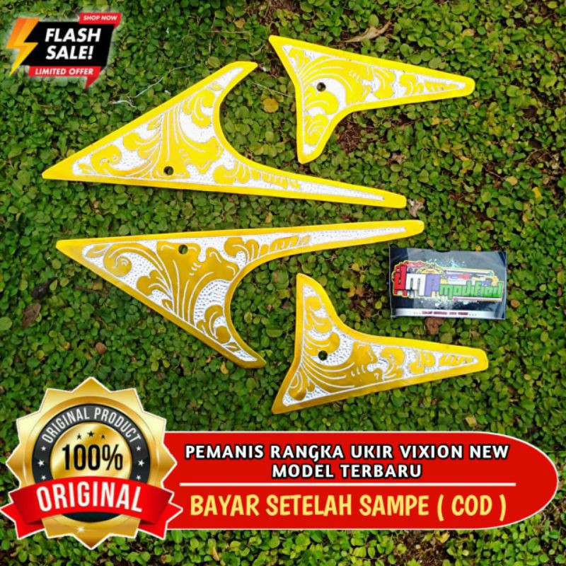 PEMANIS RANGKA UKIR VIXION NEW VARIASI UKIR VIXION NVL NVA COVER RANGKA VIXION NEW UKIR