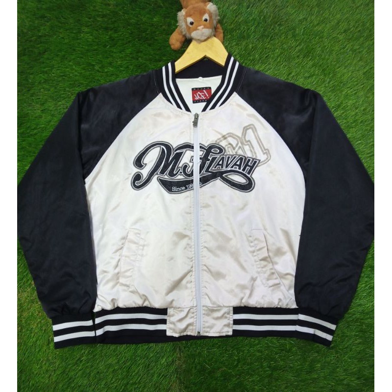 MAJAH FLAVAH ZIP VARSITY JACKET HIP HOP OUTWEAR