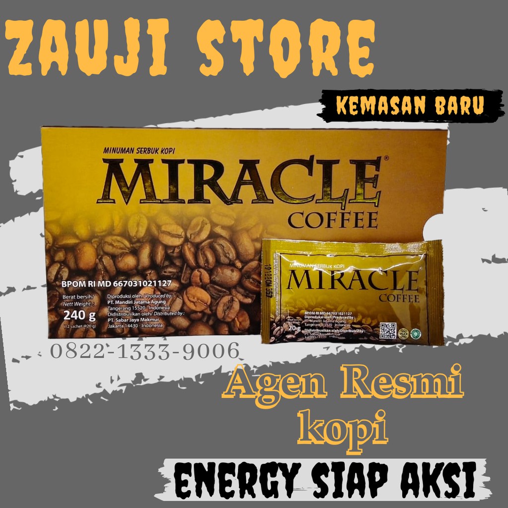 

KOPI MIRACLE SACHET . Premium coffe banteng. RAHASIA KEJANTANAN . kopi luar biasa isi 2 sachet