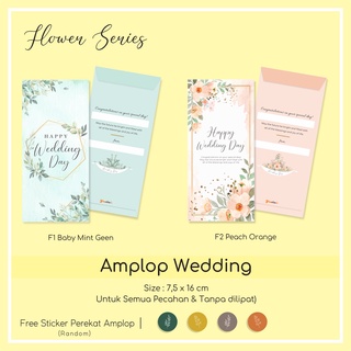 Amplop Undangan Wedding Flower Series FREE PEREKAT AMPLOP