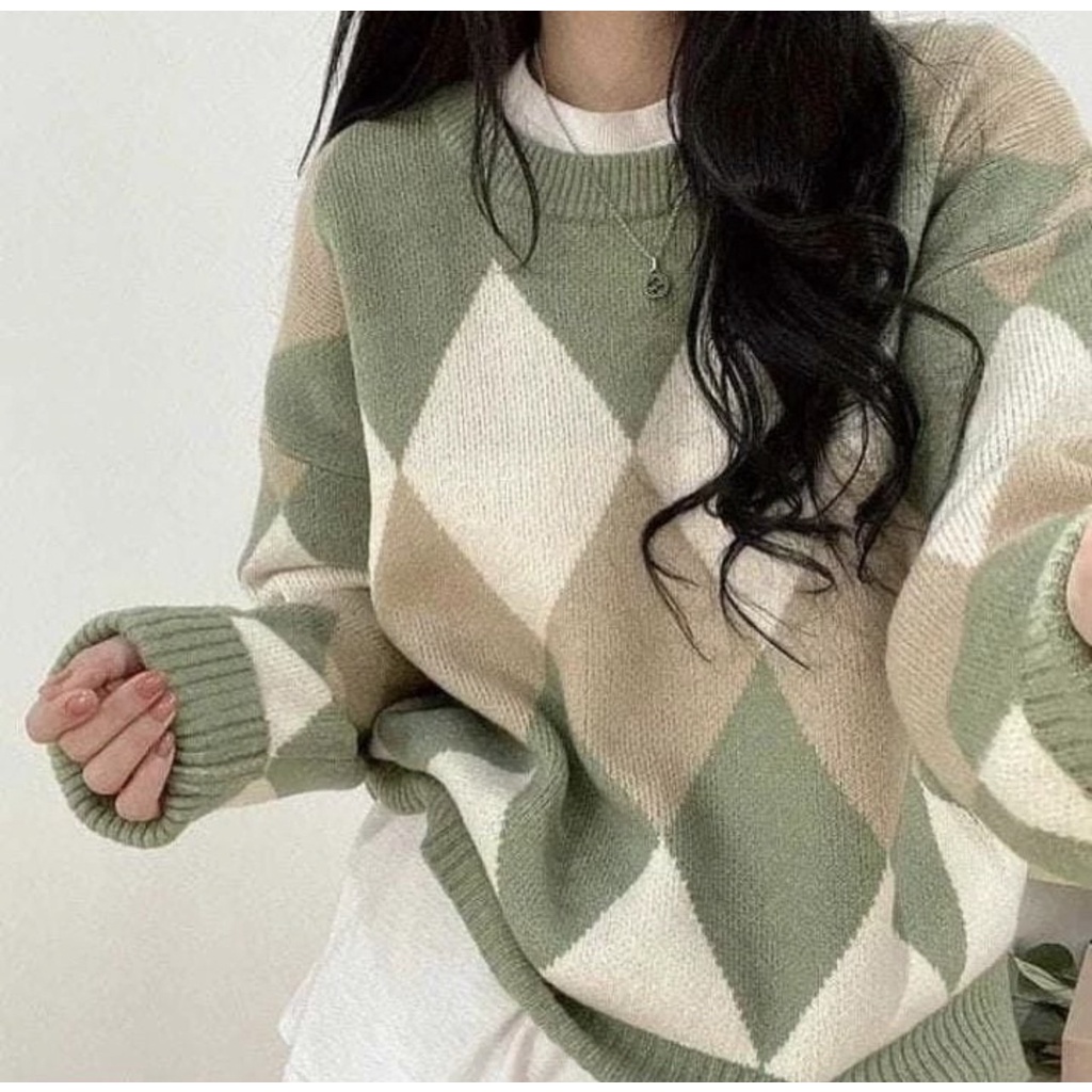 Fluor.Inc - Sweater Rajut Wanita Rainbow Oversize Premium / Cardigan Rajut Wanita Oversize Rainbow /