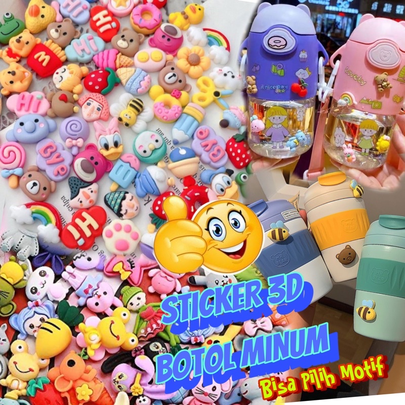 

Sticker 3D Botol Minum - Sticker Botol Viral