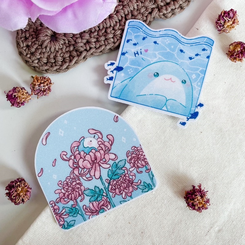 

PIKKEBYN Big Single Stickers - Colibirb in Mumsfield, Polite Shark