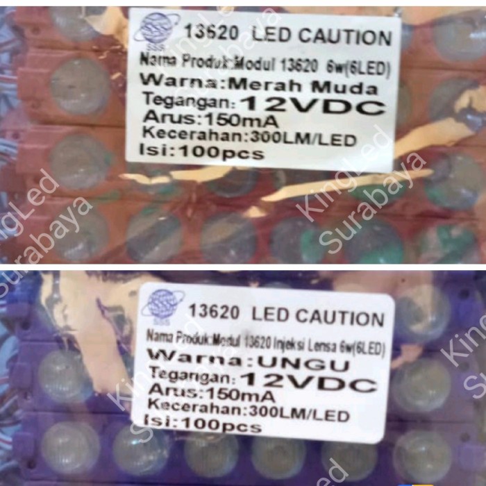 (100 PCS) LED Modul 3030 12V 6W Mata Besar 6LED 6 Watt SMD 13620 Jumbo