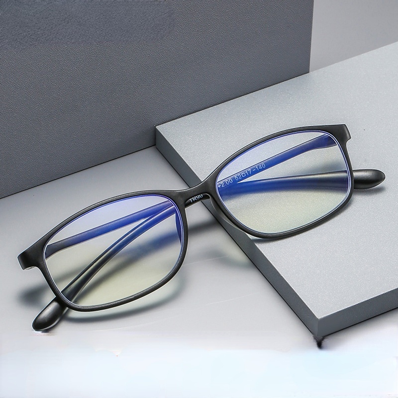 Kacamata Baca Klasik Bentuk Kotak TR90 Hyperopia Anti Radiasi Untuk Pria / Wanita