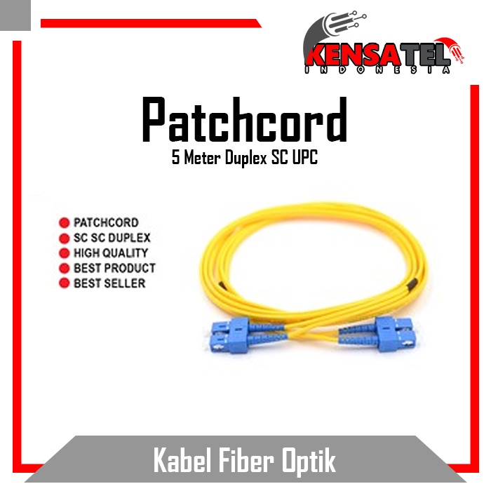 patchcord sc-sc duplex 5 meter/ SC UPC kabel fiber optik