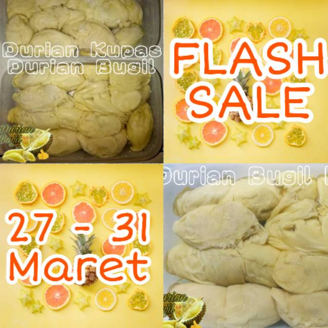 FLASH SALE Durian Kupas Super Durpas Box Duren Medan Asli Manis Pahit Legit