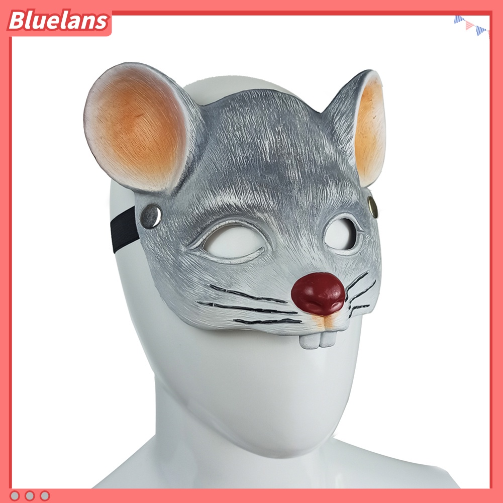 Topeng Setengah Wajah Bentuk Tikus Untuk Cosplay Halloween