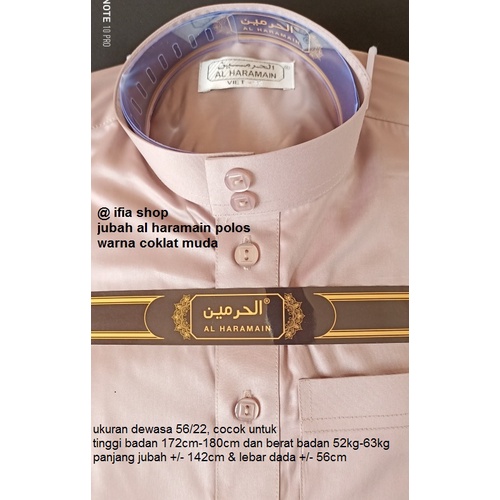 Gamis AL HARAMAIN Size 56-22 -- Jubah Pria Arab Impor Bahan Poliester
