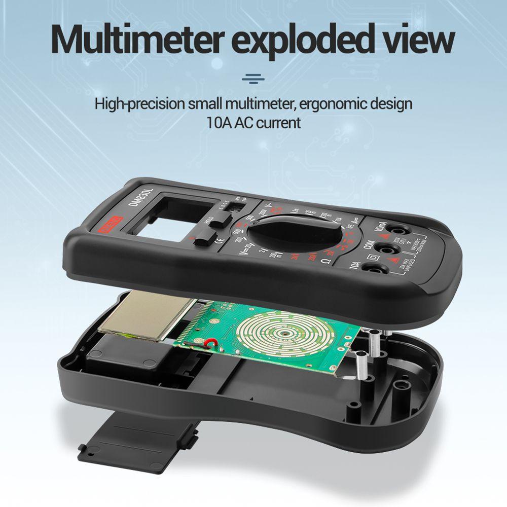 Solighter Digital Smart Multimeter Presisi Tinggi 1999jumlah True RMS Transistor Tester