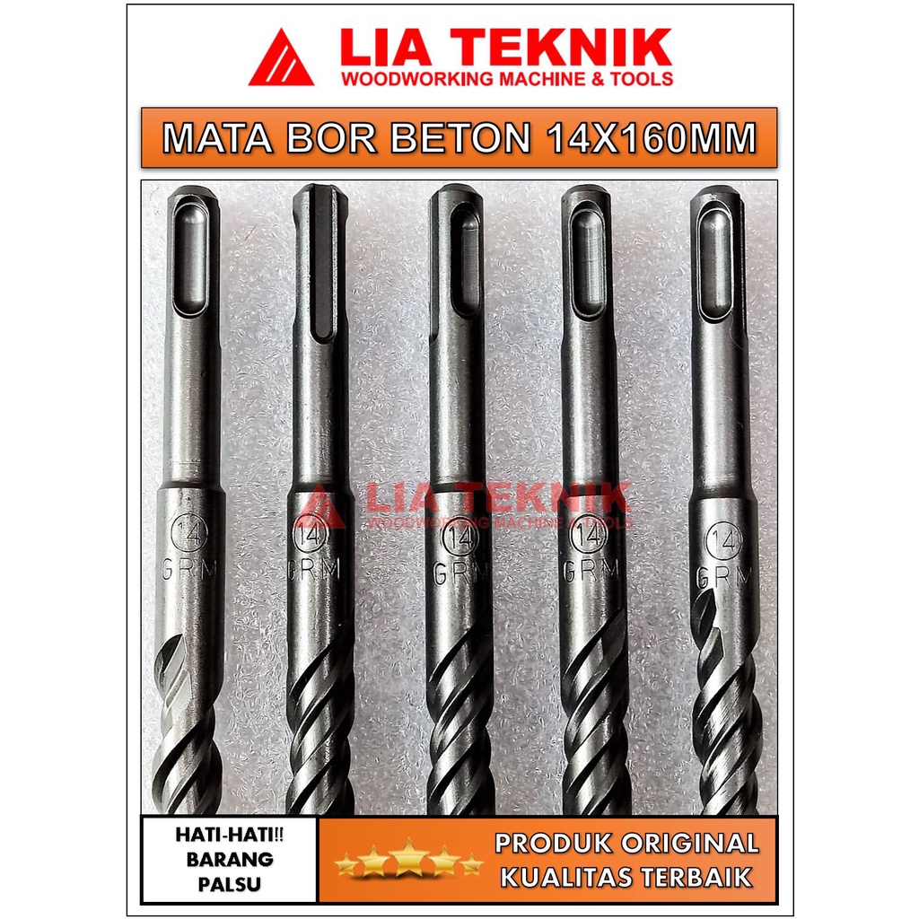 Mata Bor Beton SDS+ 14x160 mm (-) | Mansory Drill Bit | Rigong