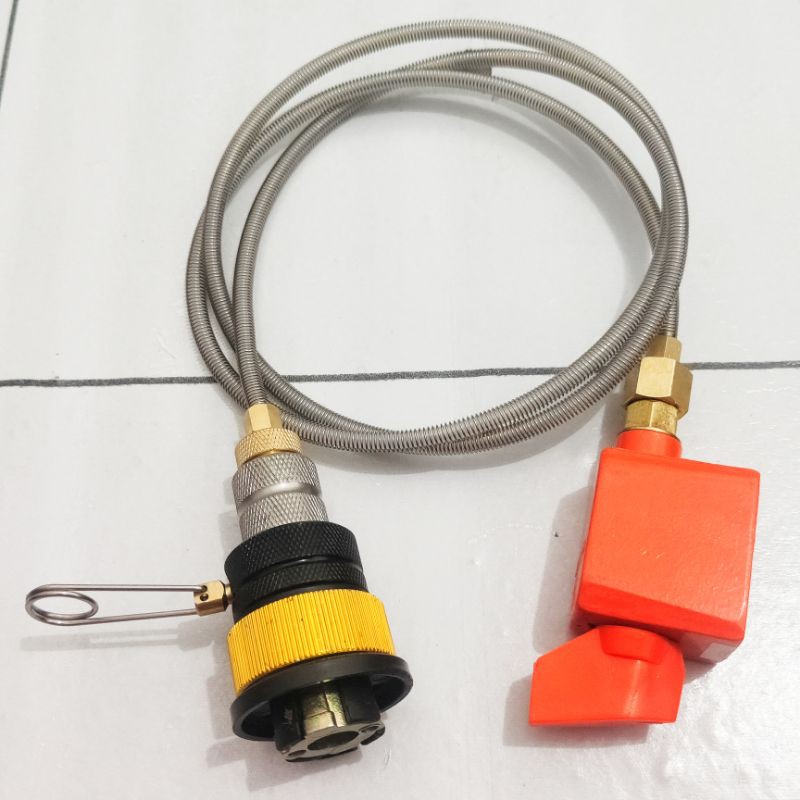 Alat Refill Gas Kaleng Hi Cook Canister Plus Kompor Lipat Support Connector Lpg To Outdoor Stove Shopee Indonesia