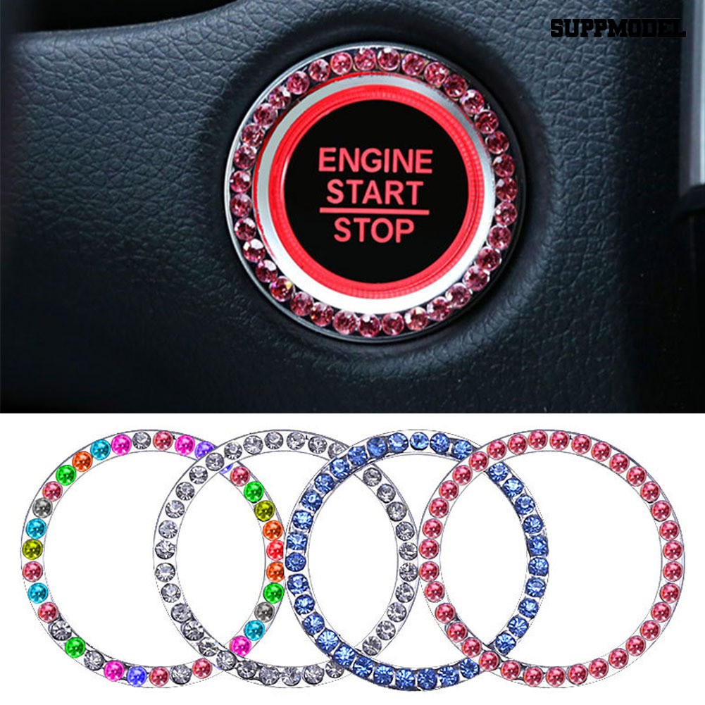 Supmodel Car Auto Engine Start Button Ignition Switch Decorative Ring Sticker Accessory