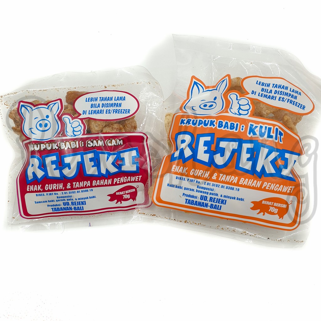 

GROSIR Kerupuk Rambak Samcam Babi Krupuk Kulit Samcan Rejeki Bali 70gr FREE Bubble Wrap