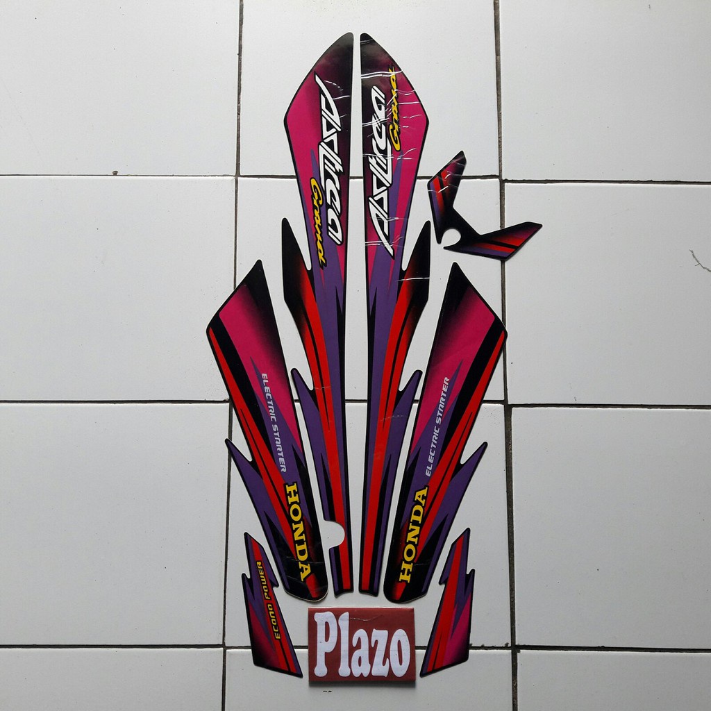 stiker honda astrea grand 97 merah