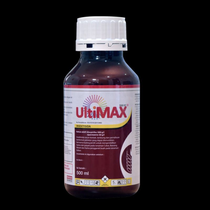 ULTIMAX 550 EC ( klorpirifos 500 g/l dan sipermetrin 50 g/l ) 500ml PT AGRICON