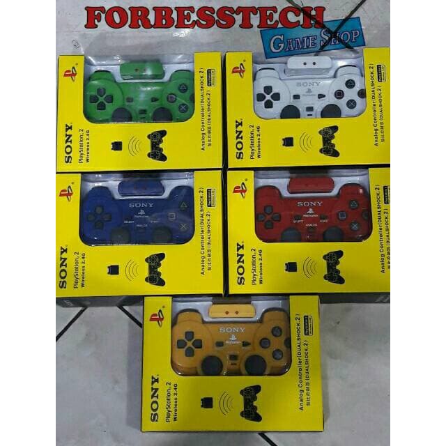 Terbaru Stik / Stick SONY PS2 Wireless Dualshock - Warna