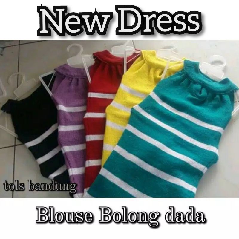 Dress Bolong Dada 2 3 4 Tahun Baju Rajut Anak Perempuan Pakaian Kids Cewek