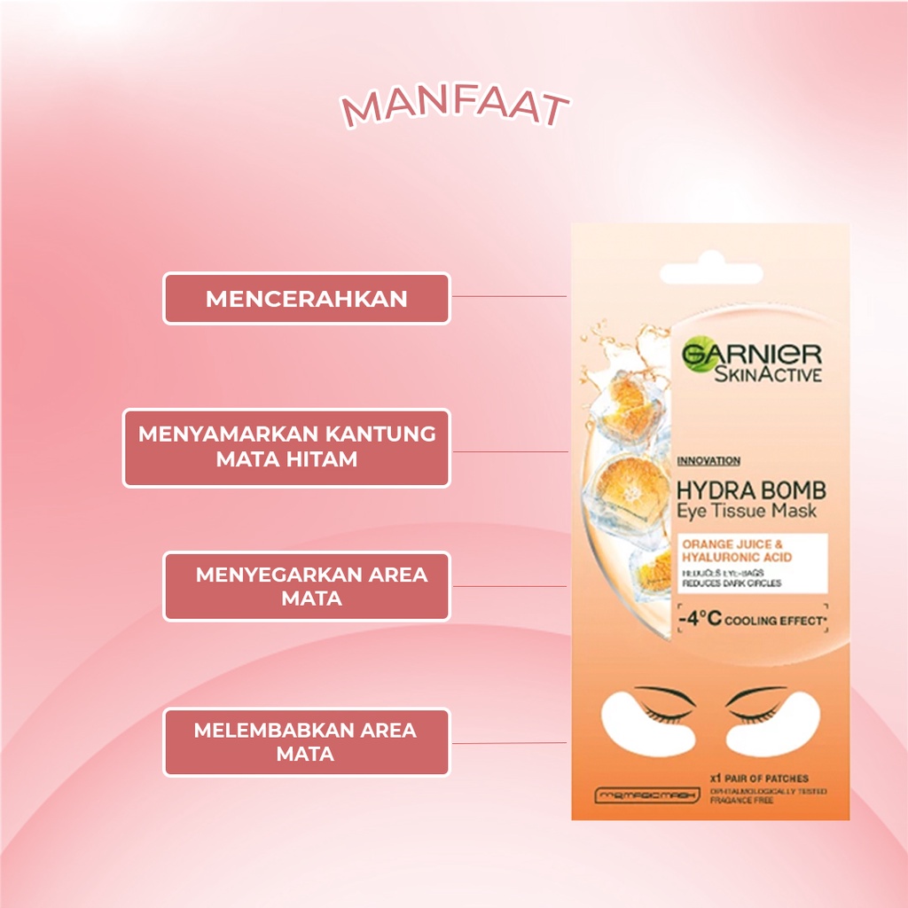 Skinhouseid Garnier Eye Mask Hydra Bomb Serum Masker Perawatan Kecantikan Mata Kualitas Premium