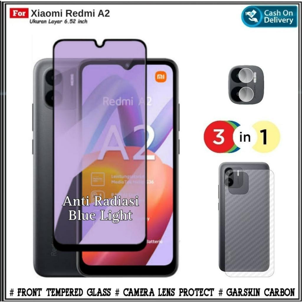 Paket Tempered Glass Anti Blue Light Xiaomi Redmi A2 Anti Gores Kaca DI ROMAN ACC