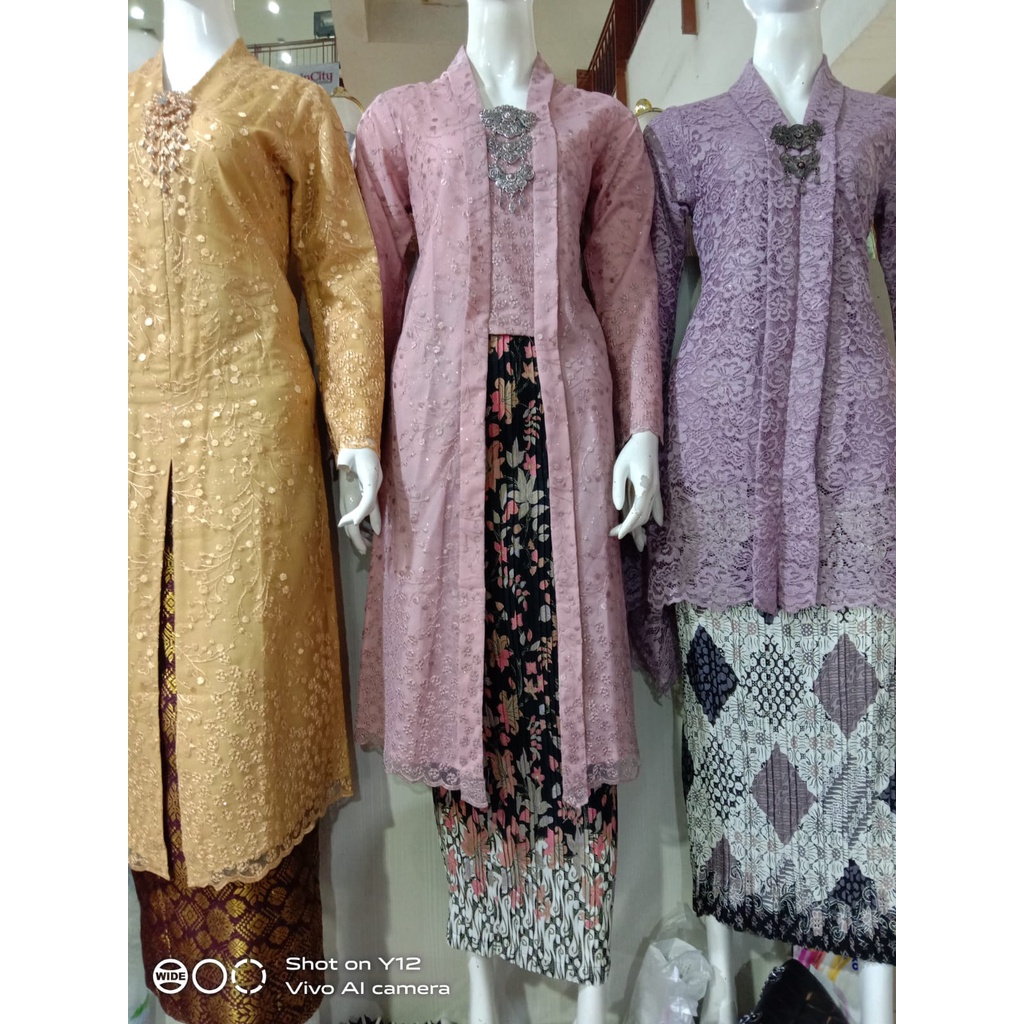 KEBAYA KUTU BARU BROKAT TILLE PREMIUM/JAHITAN BUTIK/TUNIK/UKURAN XS-3L