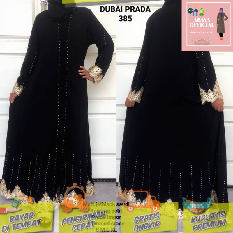 Gamis abaya wanita abaya modis kekinian Dubai 385 prada