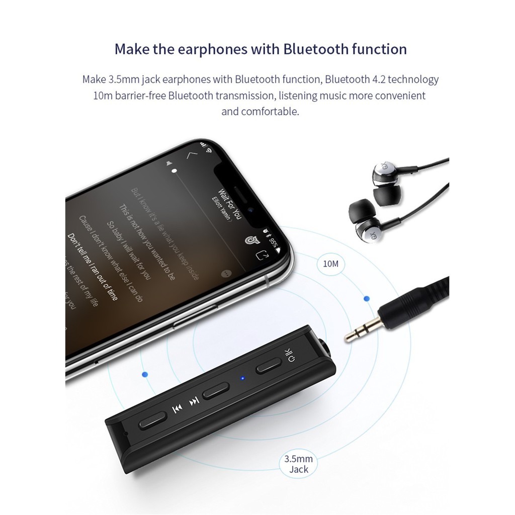 G29 - Wireless Bluetooth 4.2 Audio Receiver 3.5mm for Car and Home Use