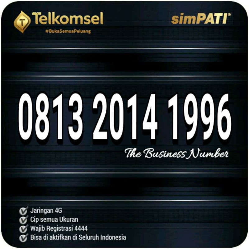Jual nomor 0813 2014 1996 kartu perdana simpati telkomsel ujung 2014 1996