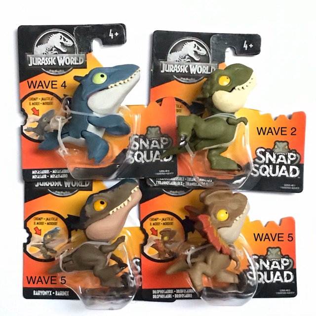 1 Set Jurassic World Snap Squad Wave 2, Wave 4 dan Wave 5