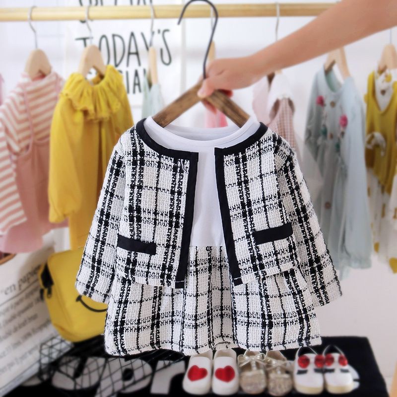 CHUBBI 61 Dress Anak Bayi Perempuan Square Black &amp; White