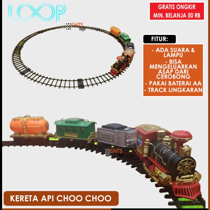 Kereta Api Mainan Anak Laki Laki SUPER CLASSICAL Rel Set Trek Keren - Tanpa Baterai