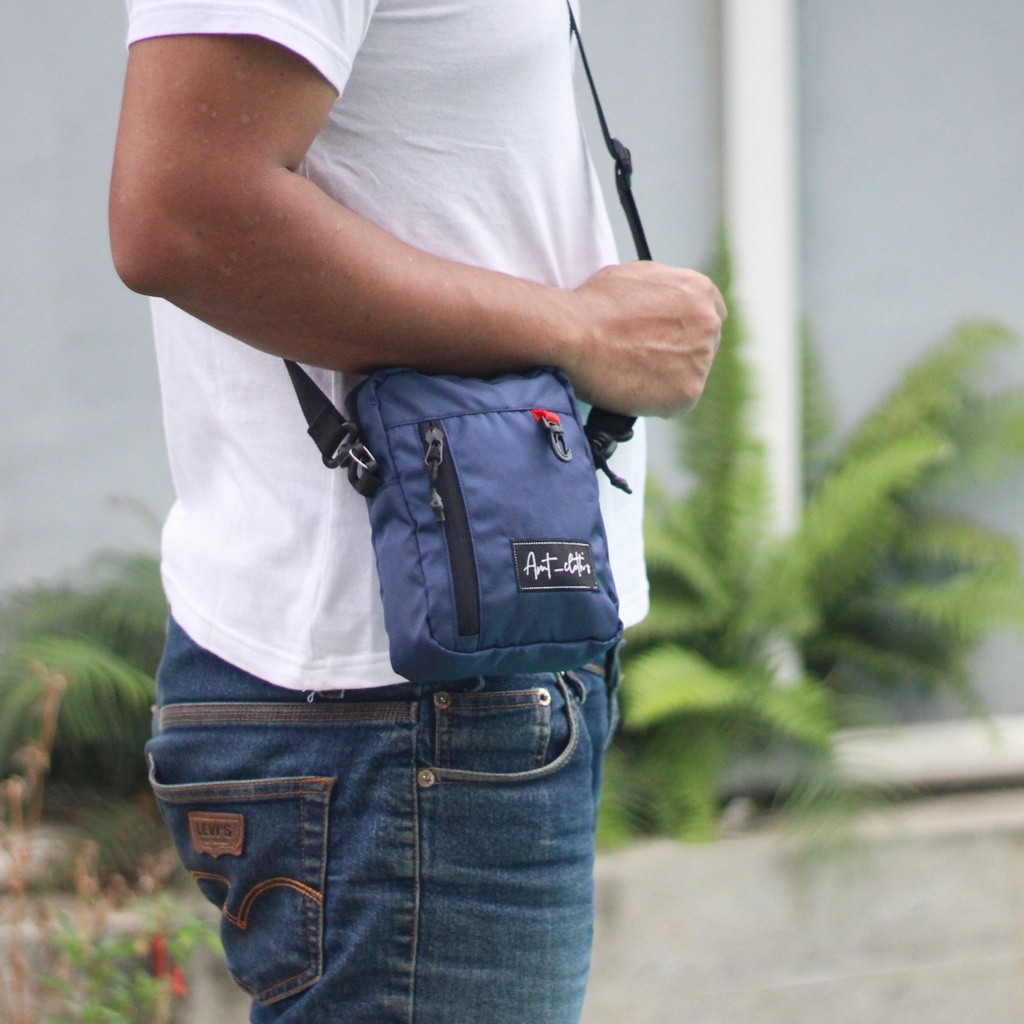 Amt_Cloth's Tas Selempang - Sling Phone - Black - Army - Navy - Sling Bag