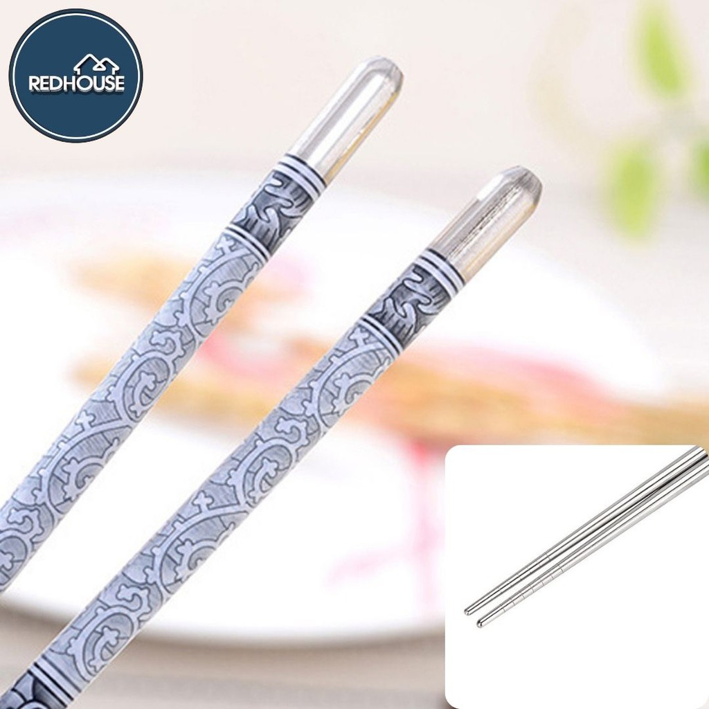 RED HOUSE Sumpit stainless MOTIF Sumpit Chopstick chopsticks Cina Sujeo isi 5 pasang