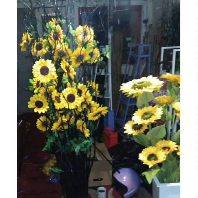 Bunga matahari bambu ulir