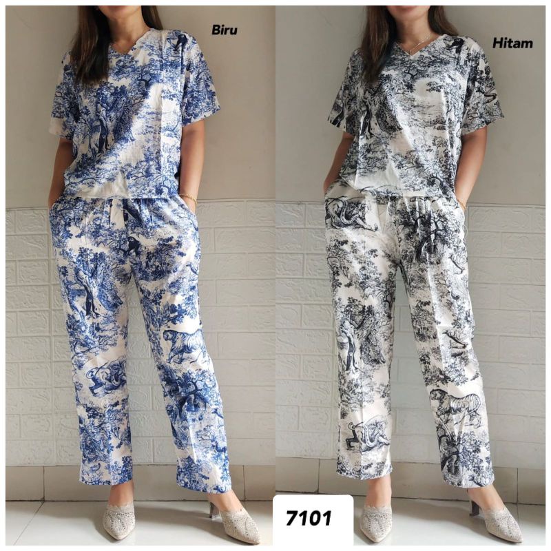 stelan rayon motif  celana panjang  MV-7101