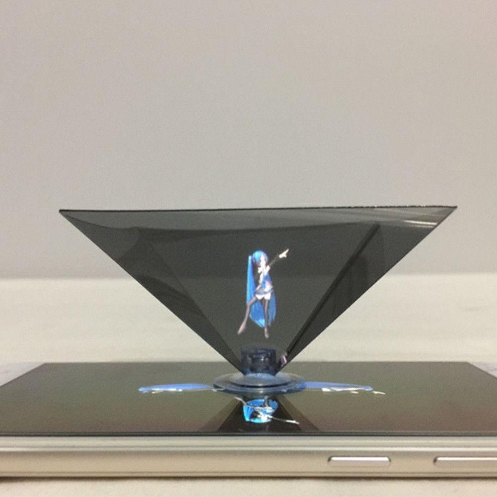 Rebuy 3D Holo Box Hadiah Natal Smartphone Pajangan Piramida Showcase