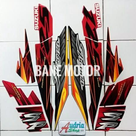 PROMO. striping Shogun SP 125 hitam merah